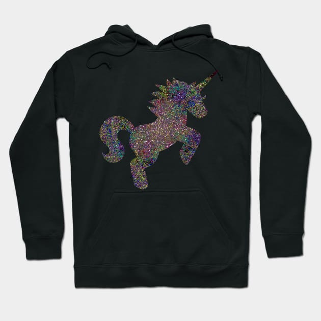 Glam Rainbow Metallic Unicorn Hoodie by Jane Izzy Designs